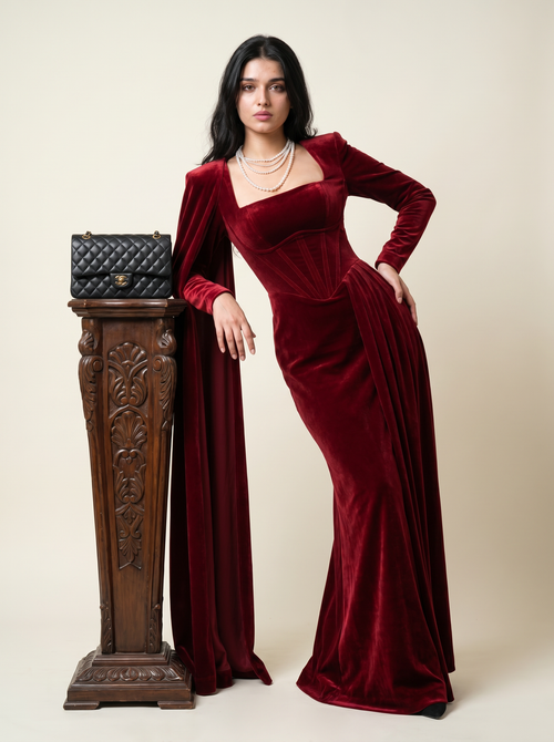 The Crimson Sovereign Gown