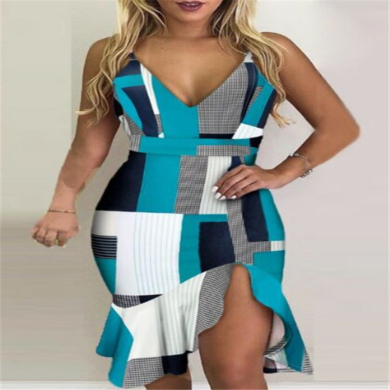The Printed Halter Midi