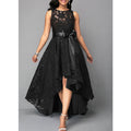 The Raised-Lace Asymmetric Dress