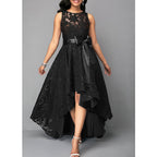 The Raised-Lace Asymmetric Dress