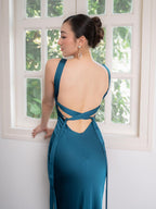 The Azure Open-Back Gown