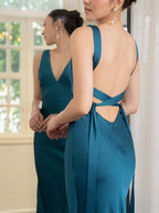 The Azure Open-Back Gown