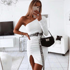 The Asymmetric Ruched Midi
