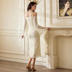The Lace Bell-Sleeve Midi