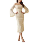 The Lace Bell-Sleeve Midi