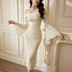 The Lace Bell-Sleeve Midi