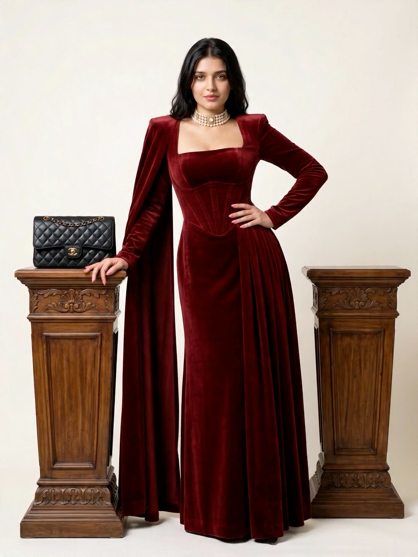 The Crimson Sovereign Gown