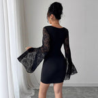 The Lace Bell-Sleeve Mini